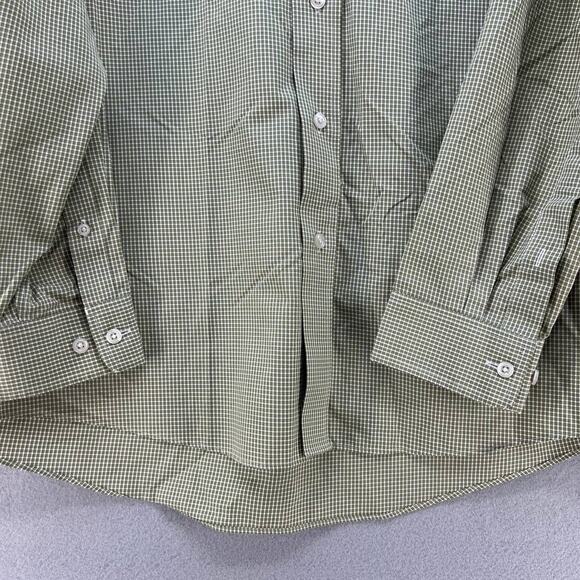 Eddie Bauer Shirt Men's Size Large Plaid Green Button Down Relaxed - Picture 4 of 11